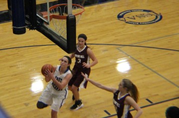 Allie sets up for the shot